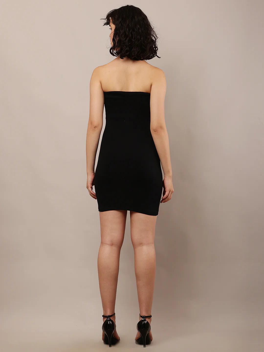 Women Sleeveless Black Off-Shoulder Bodycon Dress - Image 4