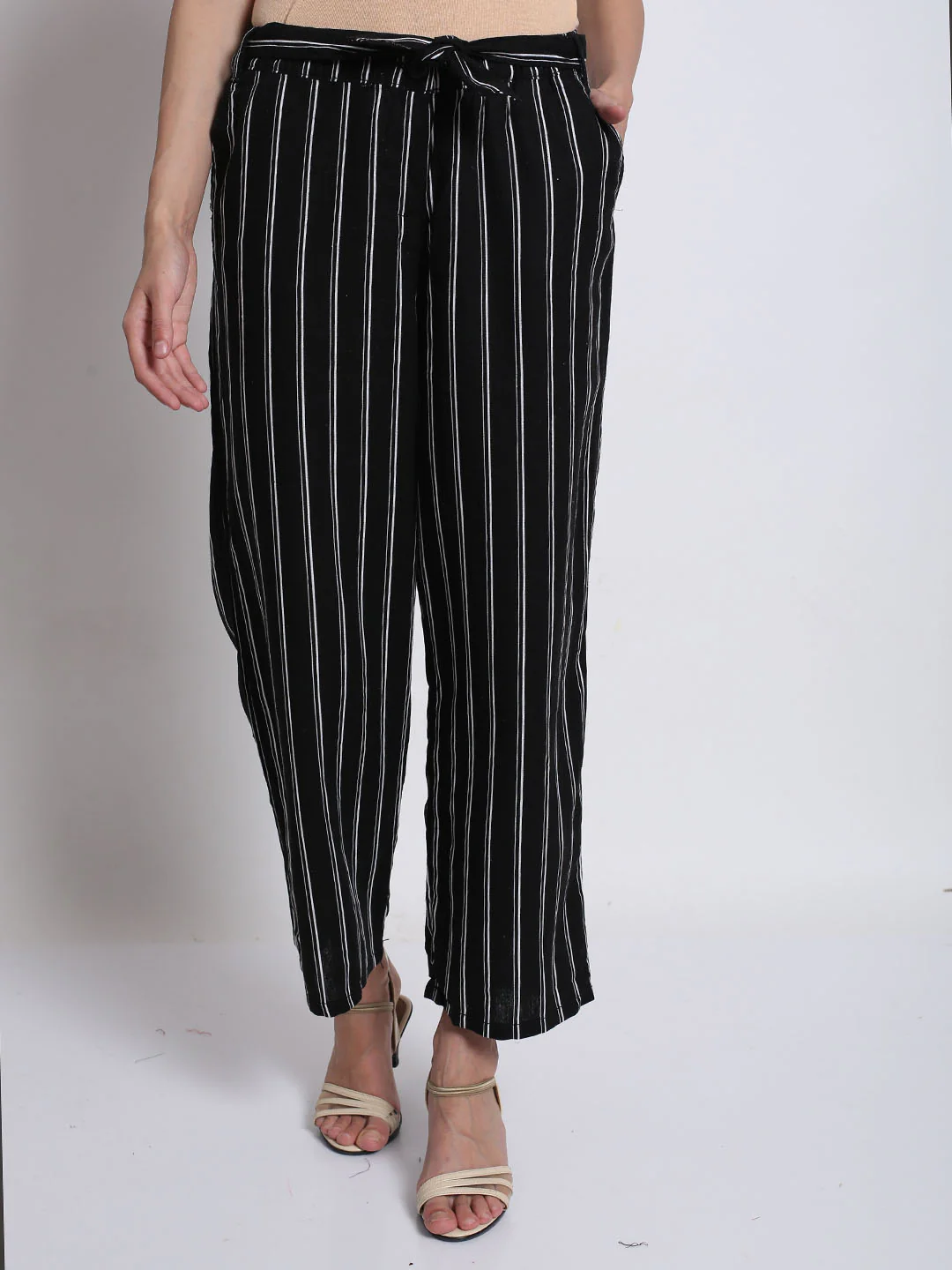 Women Striped Wide Leg Pants