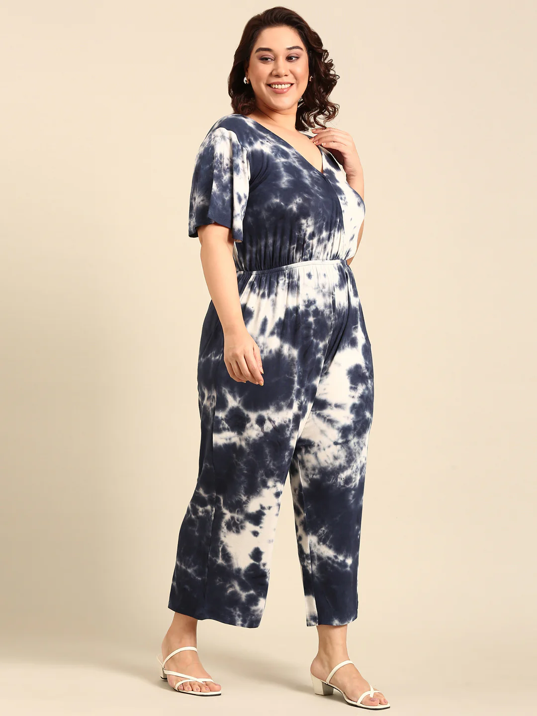 Women Tie and Dye Basic Jumpsuit - Image 3