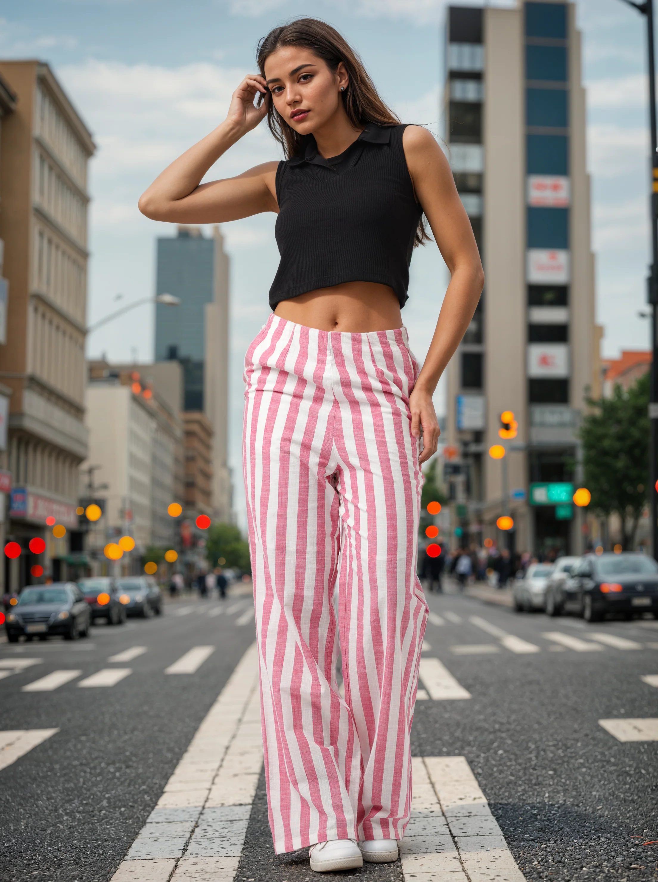 Women Vertical Stipe Pants - Image 6