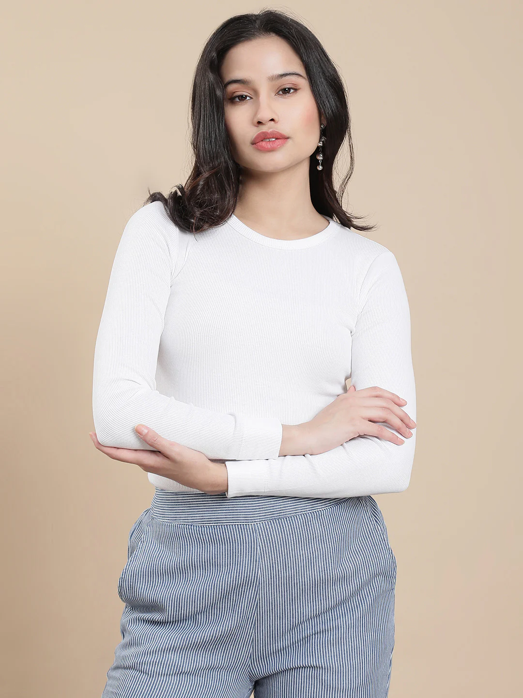 Women White Casual Top