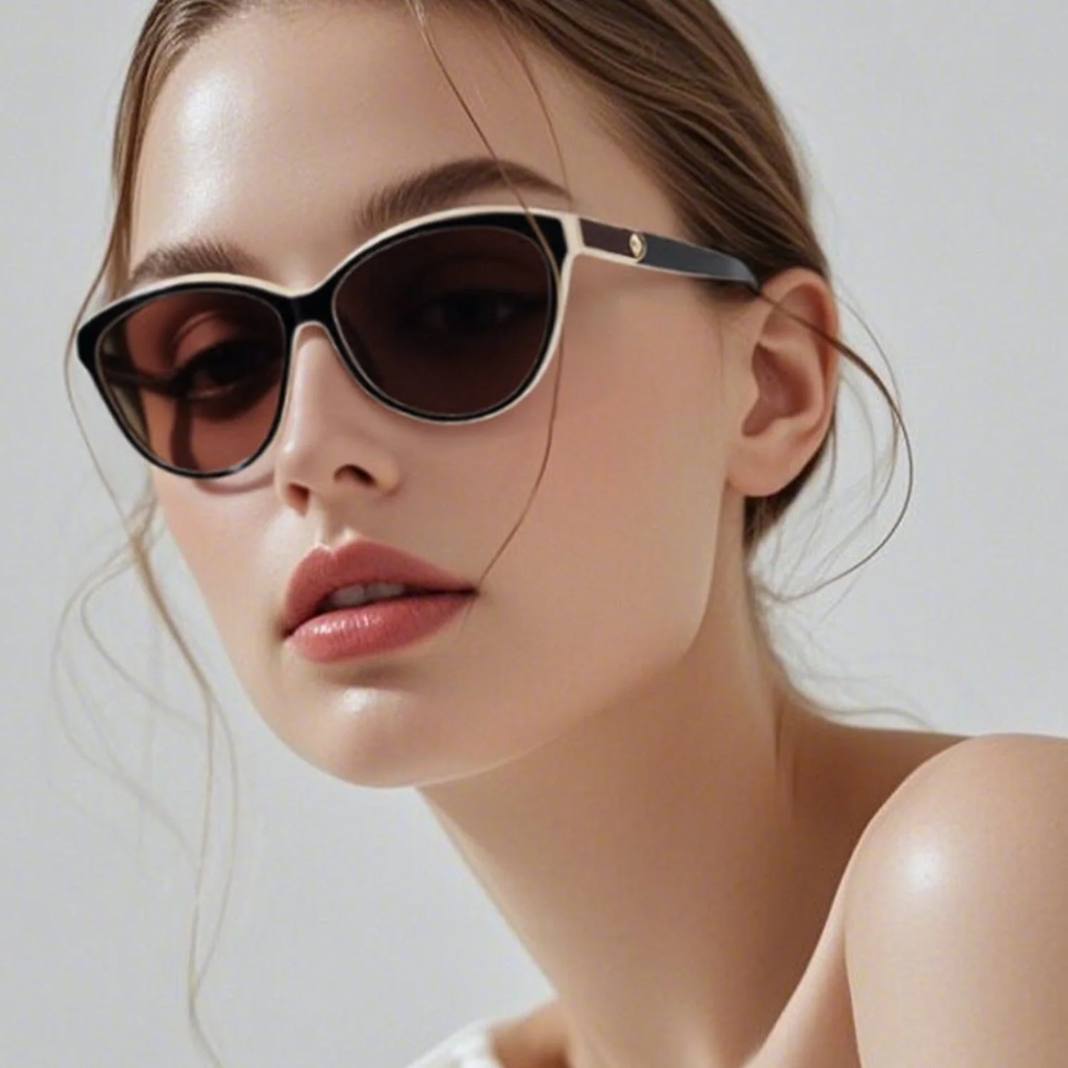 Women White Cat Eye Sunglasses