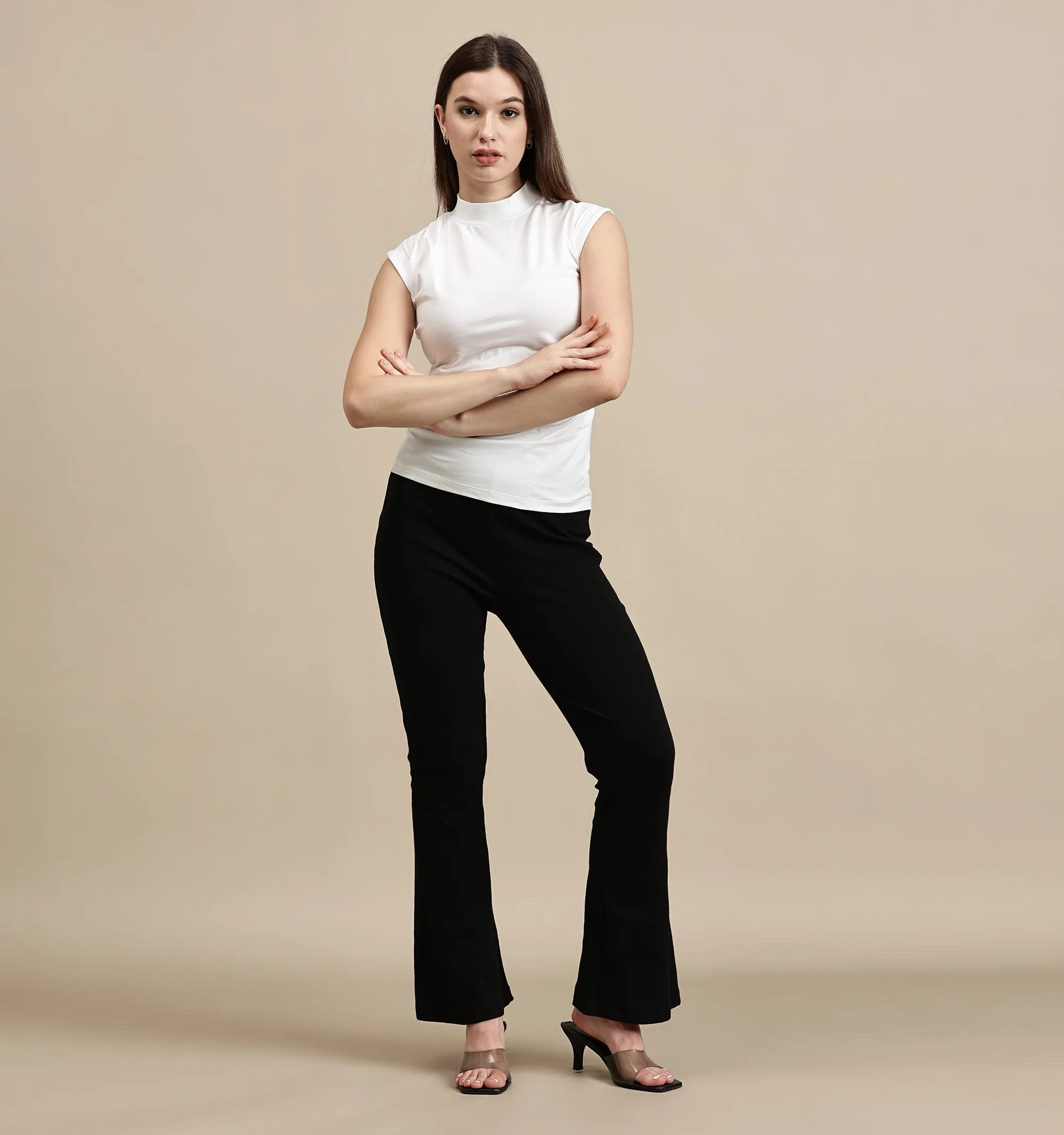 Women White Sleeveless Top