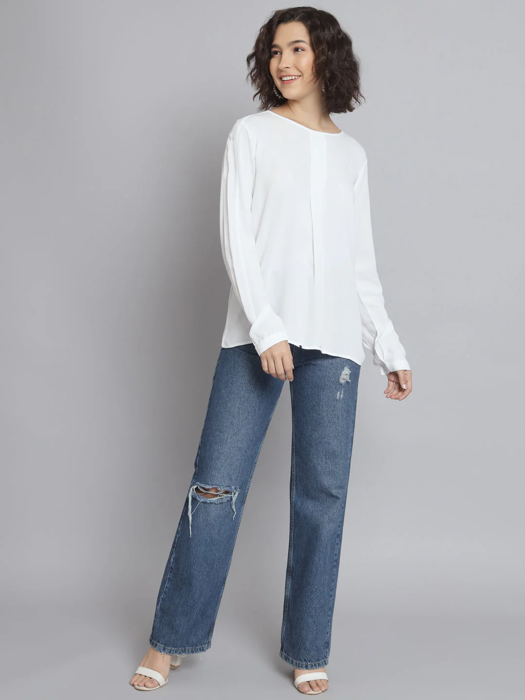 Women White Top - Image 2