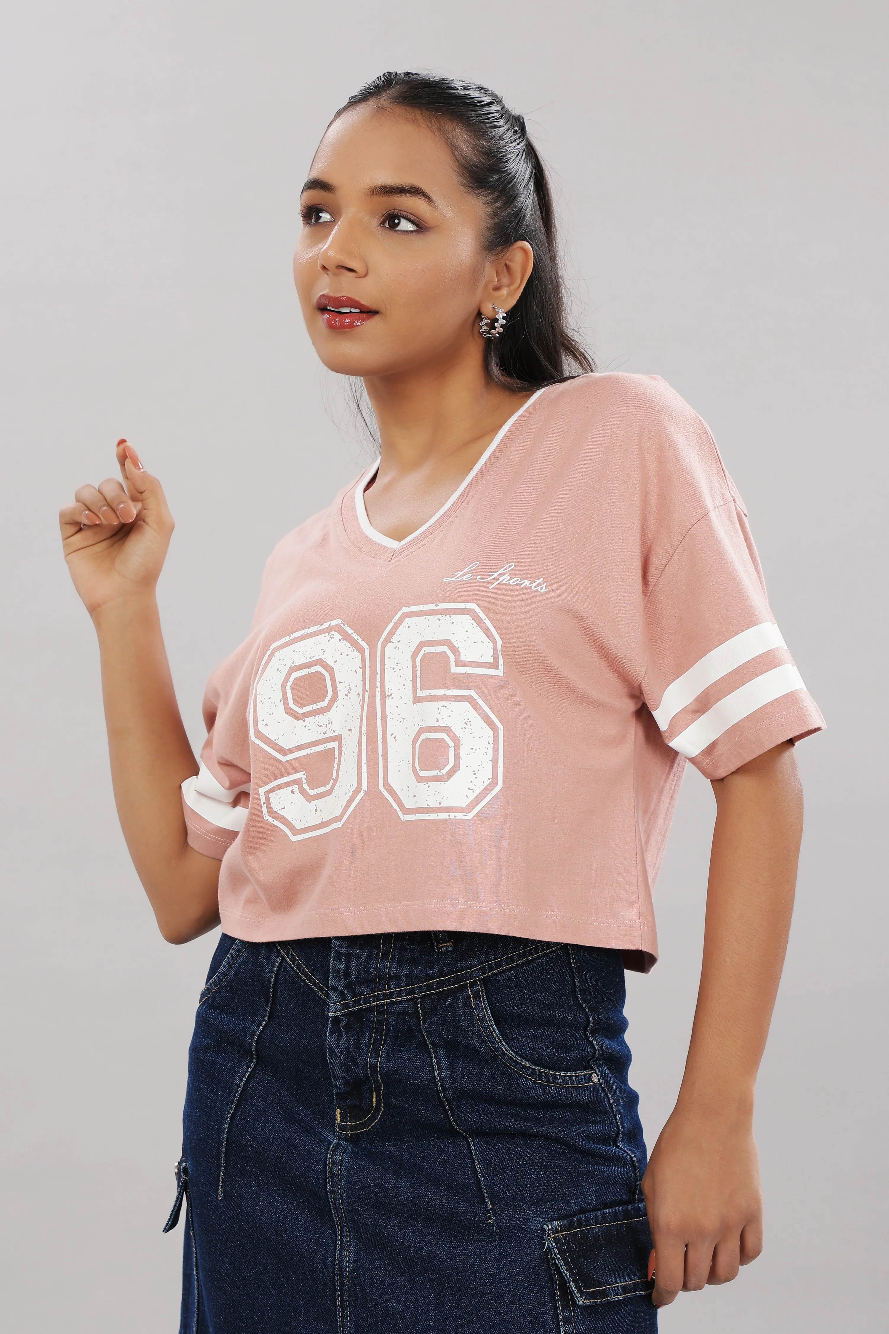 Women Printed pink Cotton Tshirt - Image 5