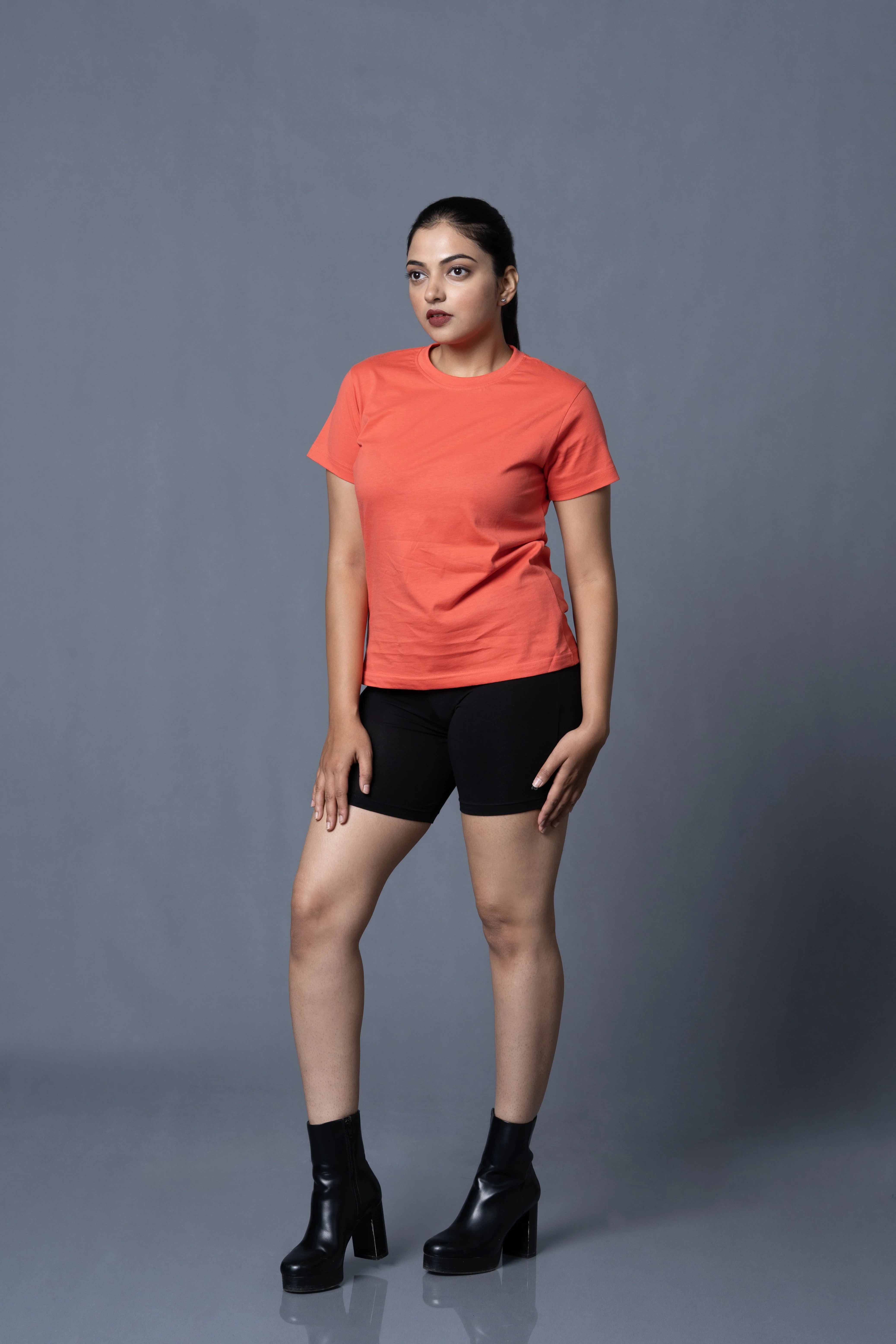 Women Round Neck Pink Tshirt - Image 3